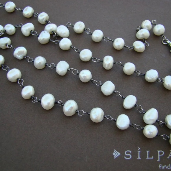 Silpada Pearl ‘Fresh Catch’ Flirty Sterling Necklace 32” - N1368 - Picture 9 of 16